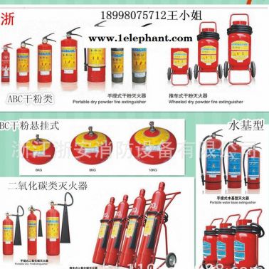 **各種規格干粉滅火器 浙安30KG推車式滅火器