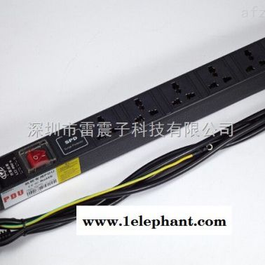 雷震子LZZ-PDU-6  6位機架式防雷排插防雷器