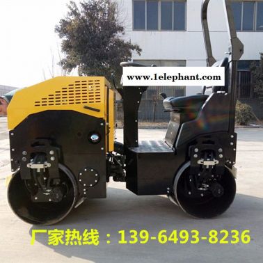 定制生產1噸全液壓壓路機 有電子灑水安全警示燈功能市政座駕式壓路機