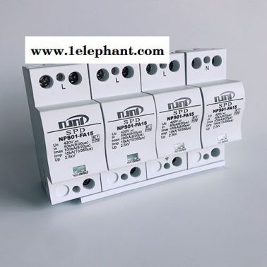 廠家供應T1T2一級浪涌保護器B級100KA160KASPD420V總配電柜用三相電源防雷器南京寧普防雷1P2P3P4P
