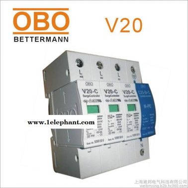 OBO防雷器OBO帶聲光報警浪涌保護器V20-C/4-280V-AS避雷器