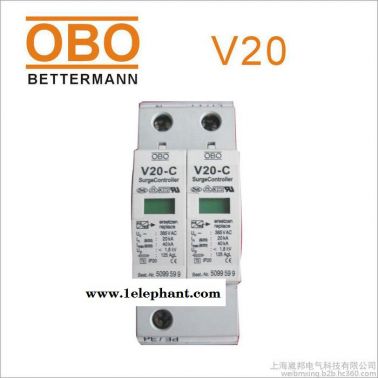 德國OBO浪涌保護器V20-C/2-FS-VA單相二線帶遙信防雷避雷器