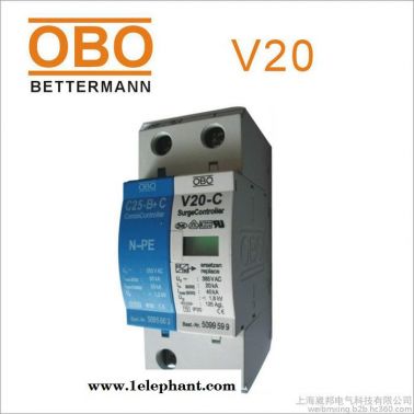 OBO電源防雷器OBO帶遙信防浪涌保護器V20-C/2-280V-FS