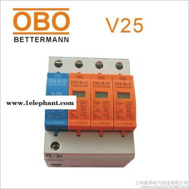 德國OBO浪涌保護器V25-B+C/3+NPE/AS三相帶聲光報警電源防雷器