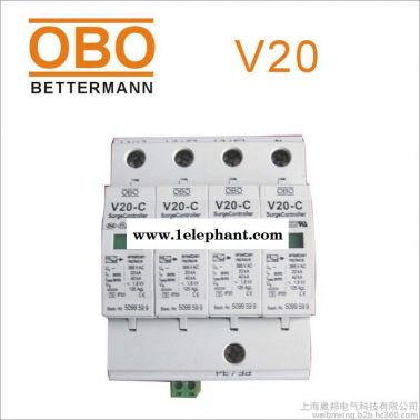 德國進口OBO電源防雷器V20-C/3-VA三相四線浪涌保護器
