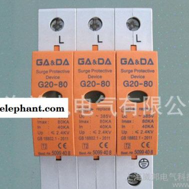 低價批發二級浪涌保護器  防雷器G20-80/2P