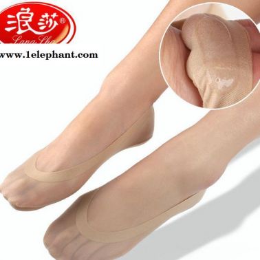 浪莎優雅女神舒適防滑船襪夏季襪套薄冰絲襪女防勾絲防滑隱形船襪