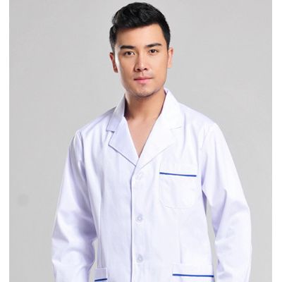 **上海鉦興廠家定做男女白大褂實驗服長袖工作服醫護室服白大衣醫生服男女** 白大褂醫護室