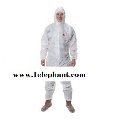 3M 4515 白色帶帽連體防護服定做 防塵化學農藥噴漆實驗室工業清理清潔防護服