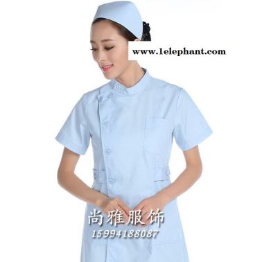 護士服短袖夏裝偏襟立領白大褂醫院工作服衛校實驗服醫院醫生服