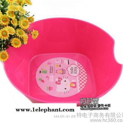 韓國進口 hello kitty 凱蒂貓 塑料盆 洗臉盆 洗面盆 洗漱盆兒童