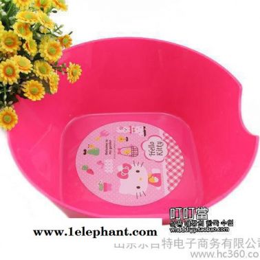 韓國進口 hello kitty 凱蒂貓 塑料盆 洗臉盆 洗面盆 洗漱盆兒童