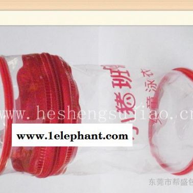 專業生產PVC圓通膠骨禮品袋 透明塑料拉鏈手提袋 電壓洗漱包裝袋
