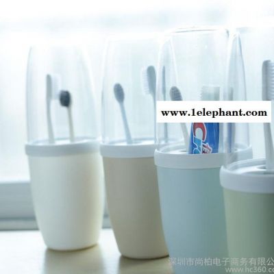 Ymer創意情侶漱口杯牙刷杯架套裝 塑料刷牙杯旅行牙刷缸洗漱