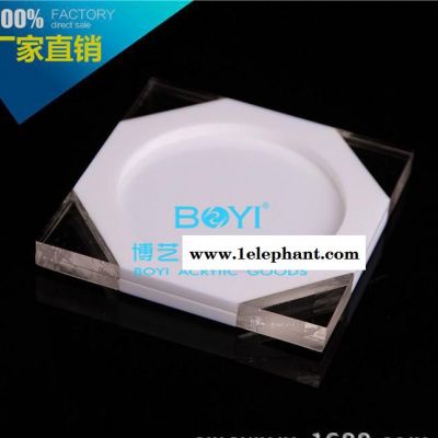 定制做星級酒店客房物件啞亞克力塑料雅加利洗漱口茶水杯墊