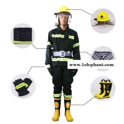02款消防服五件套阻燃防護服 消防演習戰斗服微型消防站套裝