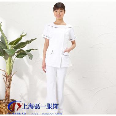 女士短袖護士服 夏季護士服白大褂訂做 上海工廠定制 出貨快量大價優