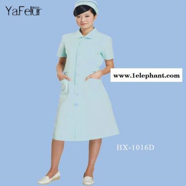 ** 護士服 夏天女士長款護士衣服 中袖白大褂女士醫護服