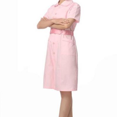 廣州新款女護士服純色簡約長袖醫院護士制服白大褂廠家訂制