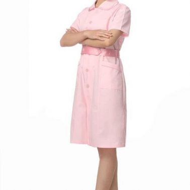 廣州新款女護士服純色簡約長袖醫院護士制服白大褂廠家訂制