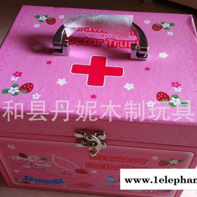 批發 兒童木制過家家仿真玩具 醫生護士組合 藥箱