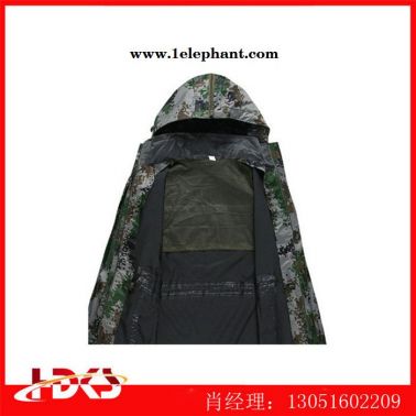 雙層迷彩雨衣，警示安全執(zhí)勤迷彩連體雨衣，救援戶外迷彩分體雨衣