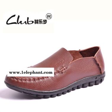 新款真皮男鞋休閑鞋 外貿品牌平底鞋 一件代發時尚懶人鞋套腳單