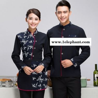 酒店工作服 秋冬裝女咖啡廳 服務(wù)員長袖火鍋茶樓中西餐飯店工作服男