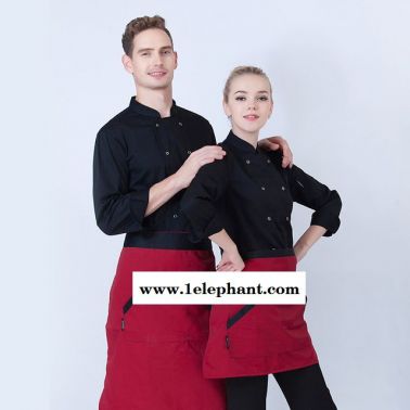酒店廚師 工作服長(zhǎng)袖 蛋糕面點(diǎn)師白飯店食堂廚房男女廚師服CSF710