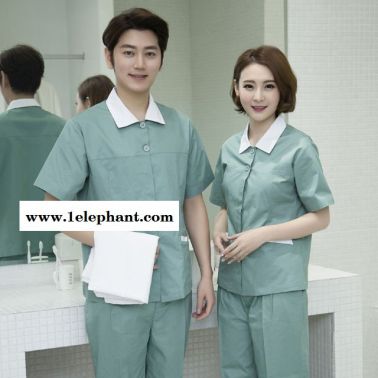酒店物業保潔工作服套裝 女清潔工服裝 夏季阿姨保潔服短袖大碼制服