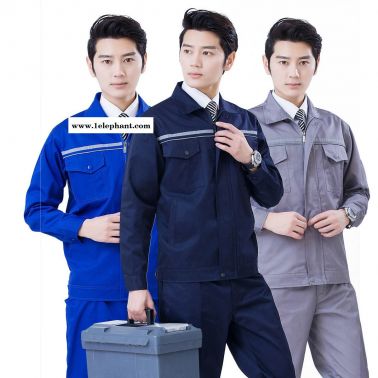 長袖工作服套裝防靜電 秋冬長袖工作服套裝男勞保工廠服洗車維修汽修工作服耐磨上衣定制耐磨勞保服男機修 工廠車間上衣工裝定制