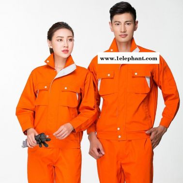 長袖工作服套裝 男春秋汽修服 定制工裝 耐磨廠服 春秋工作服套裝男長袖純棉電焊勞保工作服男工廠車間長袖套裝耐磨勞動勞保服