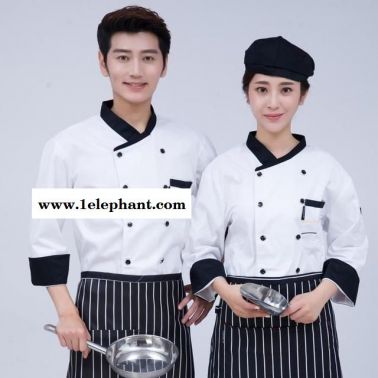 冬季廚師工作服 男長袖冬天飯店餐廳廚房衣服 秋冬款廚師服秋冬裝女