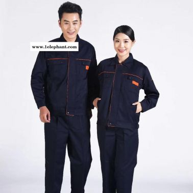 純棉長袖工作服套裝 加厚耐磨車間廠服 定制汽修服環衛工裝勞保服