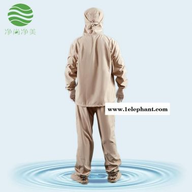 防靜電分體服連帽連鞋套 滌棉 耐高溫潔凈內(nèi)服 百級(jí)無塵服 新能源汽車廠防塵服 凈尚凈美