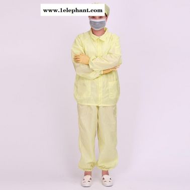 無塵服 潔凈服 防靜電服 藍(lán)色條紋翻領(lǐng)防塵服 電子廠制藥廠食品廠生物工程無塵生產(chǎn)車間分體服  蘇州凈尚凈美  生產(chǎn)廠家