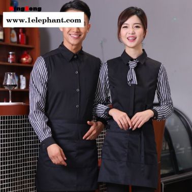 酒店服務員 工作服秋冬裝 男女快西餐飲咖啡廳制服 火鍋飯店工裝長袖