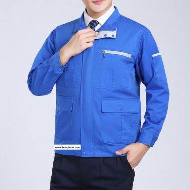 定做秋季工作服廠家長袖純棉勞保  工廠車間服 秋季工作服廠家, 海量現貨可定制  詠浩服飾