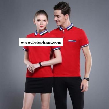 職業裝定制夏季翻領短袖高爾夫球服T恤廠家動作工作服工衣POLO衫文化衫印字
