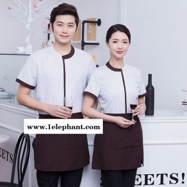 酒店工服秋冬裝女 快餐店咖啡西餐廳服務員餐飲工作服火鍋店短袖