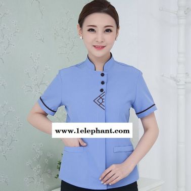 東莞保潔服夏裝短袖 酒店工作服 客房PA大媽清潔服 餐廳服務員制服