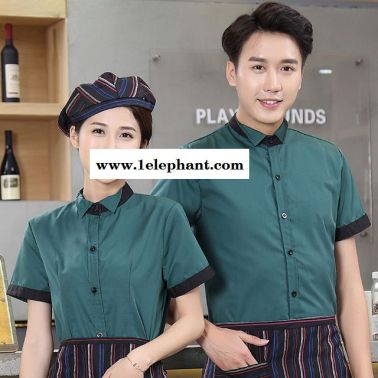 酒店服務員 工作服男短袖 薄西餐廳咖啡廳火鍋店服務員工作服女夏季