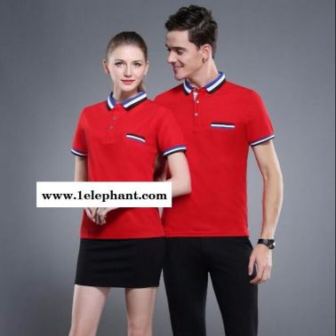 職業(yè)裝定制夏季翻領短袖高爾夫球服T恤廠家動作工作服工衣POLO衫文化衫印字