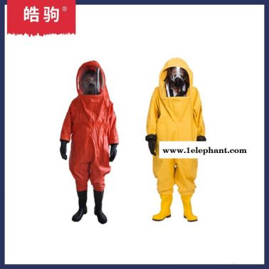 皓駒   HJF0102  GA770-2008  PVC材質正壓式連體防護服  一級隔熱防化服  化學防護服