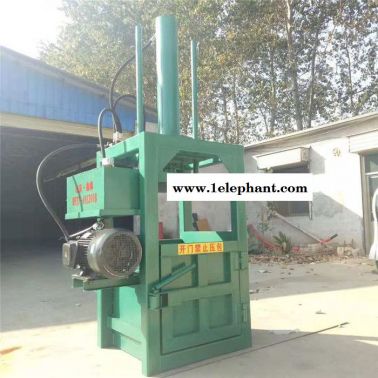 新款耐用塑鋼打包機 工業廢棉紗減容壓包機 立式鐵罐壓塊機