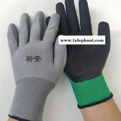祈安牌手套 發泡手套勞保手套防滑耐磨手套丁晴手套