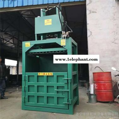膠紙打包機(jī) 立式半自動(dòng)廢舊巖棉下腳料壓包機(jī) 40噸廢棉紗壓塊機(jī)