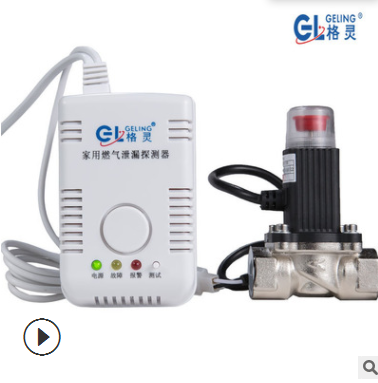 壁掛式可燃氣體報警器天然氣煤氣泄漏探測器液化氣報警器帶電磁閥