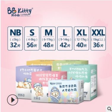 貝小白NB碼超薄干爽透氣瞬吸嬰兒尿不濕寶寶紙尿褲誠招代理批發價