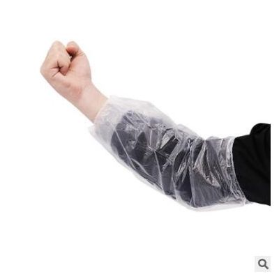 廠家直銷(xiāo) 一次性PE袖套防水防塵防油全新料塑料PE袖套藍(lán)白色